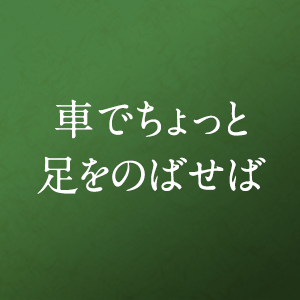 車でちょっと足をのばせば